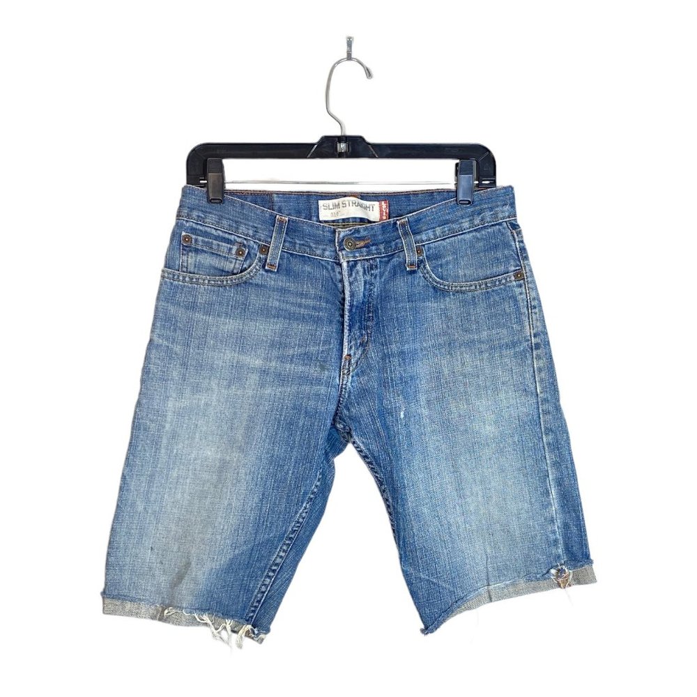 LEVIS Zipper-fly 514 CUTOFF Jean SHORTS 30/10.5 inseam Red Tab Stretch - Picture 1 of 10